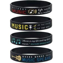 Inkstone Music Inspirational Bracelets with Quotes and Sayings About Music - Jewelry Accessories Gifts for Musicians Music Teachers Students