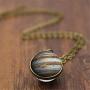 JczR.Y Eight Planets Necklace Pendent Double-Sided Glass Ball Universe Galaxy Solar System Guardian Stars Necklace for Women