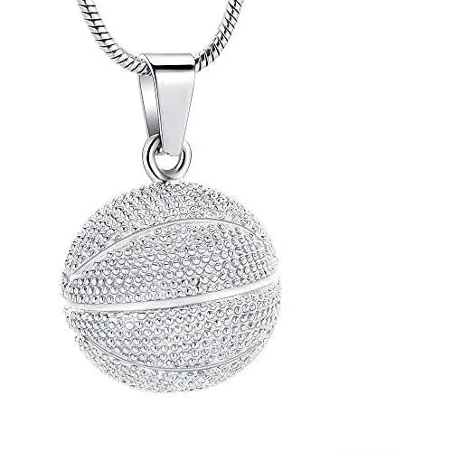 mingkejw Urn Necklace Basketball Cremation Jewelry for Ashes Pendant Keepsake Memorial Necklace for Women Men