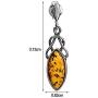 Ian and Valeri Co. Amber Sterling Silver Celtic Marquise Shape Stud Earrings