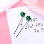 Long Flower Tassel Dangle Earrings,Red/Green Petal Drop Earrings 925 Silver Needle Earrings for Women Teen Girls Fashion Jewelry Birthday Gifts