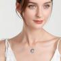 VENACOLY Owl Gifts for Owl Lovers Sterling Silver Owl Necklace Celtic Knot Owl On Moon Pendant Owl Jewelry for Women