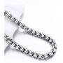 GFDGG 3mm Stainless Steel Square Rolo Chain Necklace Round Box Necklace for Men Women Jewelry,Silver Chains with Lobster Clasp 20-30 Inch