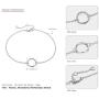 ME COO 925 Sterling Silver Bracelet Plated White Gold Round Created Color Opal Color Opal Bracelets for Women Girls Birthday Xmas Gifts