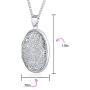 Personalized Engrave Vintage Style Embossed Sunflower Photo Oval Lockets For Women Hold Picture Sterling Silver Necklace