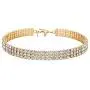 Zealmer 3 Row Rhinestone Choker Necklace for Wedding Bride Bridemaids Gift 18K Gold Plated Zealmer 3 Row Rhinestone Choker Necklace for Wedding Bride Bridemaids Gift 18K Gold Plated