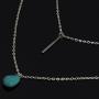 CanB Boho Turquoise Layered Necklaces Chain Pendant Jewelry for Women Girls (Silver)