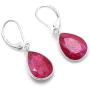 Silver Palace 925 Sterling Silver Natural Gemstone Teardrop Earrings For Women & Girls