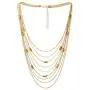 COOLSTEELANDBEYOND Statement Choker Collar Necklace Waterfall Multi-Strand Chain with Rectangle Crystal Bead Charm COOLSTEELANDBEYOND Statement Choker Collar Necklace Waterfall Multi-Strand Chain with Rectangle Crystal Bead Charm