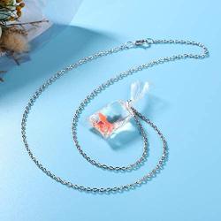 Amosfun Resin Goldfish Koi Fish Necklace Creative Transparent Water Bag Fish Pendant Japanese Lucky Pendant Necklace for Women Kids Men