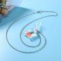 Amosfun Resin Goldfish Koi Fish Necklace Creative Transparent Water Bag Fish Pendant Japanese Lucky Pendant Necklace for Women Kids Men