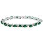 Gem Stone King 20.00 Ct Gorgeous Oval and Round 7 Inch Sparkling Cubic Zirconia CZ Tennis Bracelet