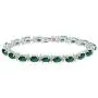 Gem Stone King 20.00 Ct Gorgeous Oval and Round 7 Inch Sparkling Cubic Zirconia CZ Tennis Bracelet