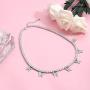 PY Bling Butterfly Necklace Choker Tennis Chain 4mm Rose Gold/White Gold Plated Bling Iced Out CZ Jewelry Gift for Women Teen Girls