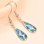 Women Opal Dangle Earrings Jewelry Dainty Elegant New Sterling Silver Earring Genuine and Created Gemstone Birthstone