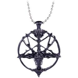 Vintage Sheep Head Skull Pendant Necklace, AILUOR Fashion Women Mens Stainless Steel Round Rams Goat Head Argali Necklace Jewelry