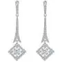 EVER FAITH Wedding Art Deco Royal Gatsby Inspired Chandelier Earrings Pave Zircon Clear Silver-Tone
