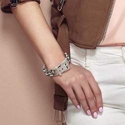 SPUNKYsoul Chain Link Cuff Bracelet in Gold or Silver for Women