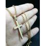 FZTN Jewelry Gold Necklace for Men & Women/Round Box Chain or Rope Chain with Cross Pendant Prayer Necklace/Love Heart Pendant Necklace / 20''-24'' Link Chain