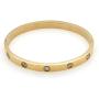 Oval Pave Crystal CZ Bracelet Men&Women Designer Bangle Stainless Steel Jewelry 7.5