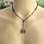 Medieval Jewelry Celtic Viking Double Edges Edged Headed Battle Barbarian Axe Ax Axes Labrys Pewter Mens Pendant Necklace Protection Amulet Good Luck Lucky Charm Wealth Money w Black Adjustable Cord
