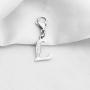 PENQI Initial Letter Pendant Zipper Pull A-Z Alphabet Rhinestone Zipper Pull 26 Letter Jewelry Gift for Women Men