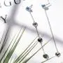 AOBOCO Love Heart Earrings Sterling Silver Dangle Drop Earrings Embellished with Crystals from Austria, Hypoallergenic Anniversary Birthday Jewelry Gifts for Women - Fill My Heart With Your Love