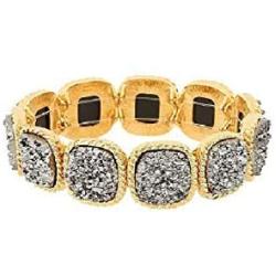 Joan Rivers Look of Drusy Stretch Bracelet from The Classics Collection