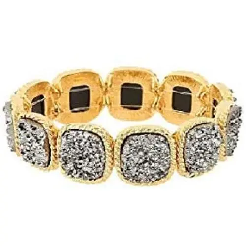 Joan Rivers Look of Drusy Stretch Bracelet from The Classics Collection Joan Rivers Look of Drusy Stretch Bracelet from The Classics Collection