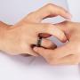 King Will Mens 6mm Tungsten Carbide Ring Inlaid with Seagull Pattern Black High Polished