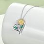 ONEFINITY Sterling Silver Sunflower Necklace You are My Sunshine Sunflower Pendant Jewelry Gifts for Women Girls (Sunflower Necklace 2)
