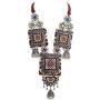 Zephyrr Afghani/Turkish Statement Long Necklace Jewelry Silver Tone Casual Jhumki Jewelry for Women