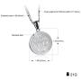 TENGYI 18K Gold Plated Stainless Steel St Saint Benedict Medal Pendant with 24 Inch Chain Necklace