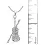 Spinningdaisy Silver Plated Crystal Violin with Bow Necklace Spinningdaisy Silver Plated Crystal Violin with Bow Necklace