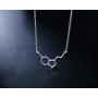 Rosa Vila Happiness Serotonin Molecule Necklace Women, Solid 925 Sterling Silver, Ideal Gift Necklaces For Teacher, Professor, Chemistry Graduates, Science Jewelry Lovers (Sterling Silver)