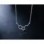 Rosa Vila Happiness Serotonin Molecule Necklace Women, Solid 925 Sterling Silver, Ideal Gift Necklaces For Teacher, Professor, Chemistry Graduates, Science Jewelry Lovers (Sterling Silver) Rosa Vila Happiness Serotonin Molecule Necklace Women, Solid 925 Sterling Silver, Ideal Gift Necklaces For Teacher, Professor, Chemistry Graduates, Science Jewelry Lovers (Sterling Silver)