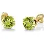 Gem Stone King 18K Yellow Gold Plated Silver Green Peridot and White Diamond Pendant and Earrings Jewelry Set (2.60 Cttw with 18 Inch Chain) Gem Stone King 18K Yellow Gold Plated Silver Green Peridot and White Diamond Pendant and Earrings Jewelry Set (2.60 Cttw with 18 Inch Chain)
