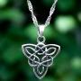 Celtic Knot Necklace Sterling Silver 925 Irish Triquetra Pendant Endless Knot Charm Symbol Norse Jewelry for Women