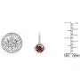 Dazzlingrock Collection 14K Ladies Halo Style Dangling Drop Earrings, White Gold