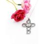 Tbrand Stainless Steel God Good Initail Cross Pendant Necklace with Real Mustard Seed Charms Religious Jewelry ZY076