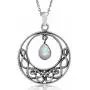 Silvershake Natural Moonstone 925 Sterling Silver Celtic Knot Drop Dangle Pendant Silvershake Natural Moonstone 925 Sterling Silver Celtic Knot Drop Dangle Pendant