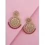 Aheli Ethnic Indian Traditional Faux Kundan Round Chandbali Dangle Earrings Wedding Party Wear Fashion Jewelry for Women
