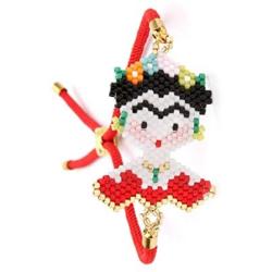 Lingdong Frida Kahlo Bracelet Seed Beads Miyuki Bracelets Handmade Woven Jewelry for Women Girls
