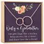 Godmother Necklace: Godmother Gift, Godmother Proposal, Fairy Godmother, 2 Interlocking Circles (rose-gold-plated-brass, NA) Godmother Necklace: Godmother Gift, Godmother Proposal, Fairy Godmother, 2 Interlocking Circles (rose-gold-plated-brass, NA)