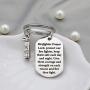 Fireman Prayer Keychain Fireman Graduation Gift Firemen Jewelry(Firefighter prayer KR)