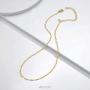 Gold Chain Choker Necklace,14K Gold Plated Dainty Cute Lip Chain Long Necklace Delicate Fashion Choker Necklace Jewelry Gift for Women