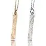 Hibiscus Flower Necklace: Hawaiian Bar with Swarovski Crystal 316L Stainless Steel Pendant on 16 Inch 925 Sterling Chain Rose Gold Plated