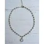 Natural Pyrite Beaded necklace, choker chain necklace White Opal Quartz Hydro Heart Teardrop necklace, Faceted Rondelle Beads, Boho Chic Gold Plated Rosary Handmade Jewelry (18 Inches Princess Length)