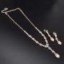 UDORA Crystal Necklace Earrings Jewelry Sets for Bridesmaid Bridal Wedding Party