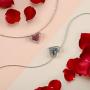 Multi-Gemstone Layered Double Heart Pendant and Natural Diamond Accent Women Jewelry Anniversary Birthday Valentines